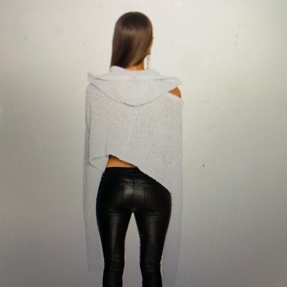 Ben Taverniti Unravel Project lilac grey cutout cropped sweater - Picture 5 of 5